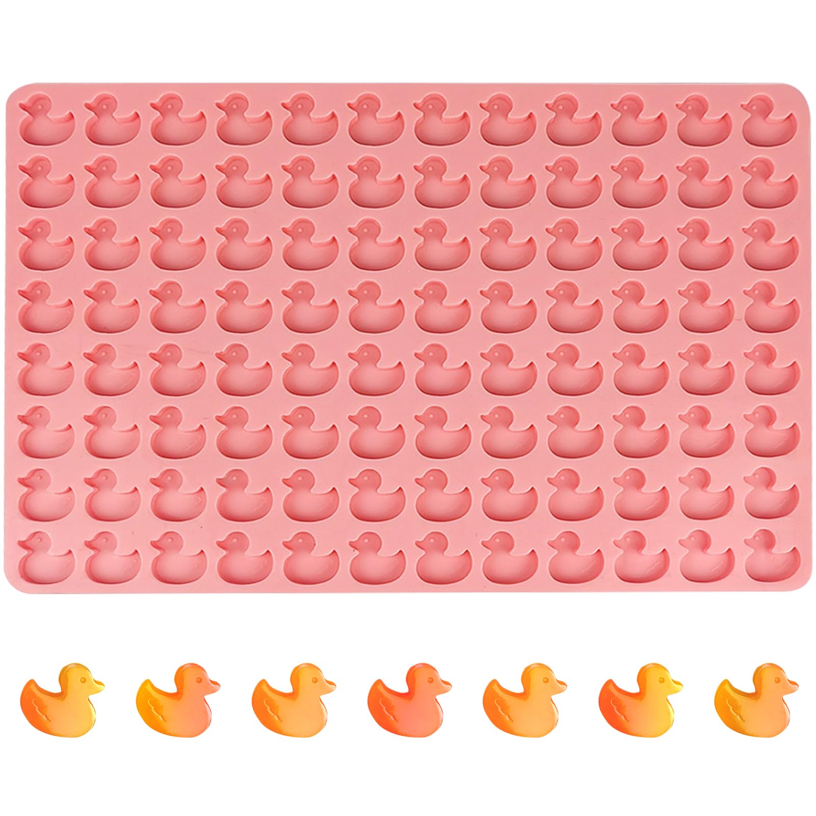 BFJ Mini Duck Candy Moulds Easter Silicone Moulds Pet Molds for Dog Treat 96 Cavity for Baking Biscuits, Cookie, Candy, Chocolate, Gummy, Cookie