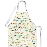 Kids Aprons for Girls and Boys, Toddler Apron with Pocket for Painting, Cooking, Baking, Gardening and Crafts
