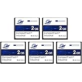 Dogfish Compact Flash Memory Card 2GB 5 Pack Industrial CF Type I Card FAT16 for Industrial Equipment and Vintage Digital Cameras