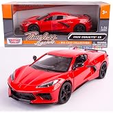 2020 Chevrolet Corvette C8 Stingray Red Timeless Legends 1/24 Diecast Model Car by Motormax 79360