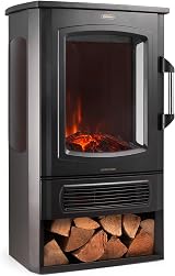 VonHaus Panoramic Stove Heater with Log Storage 2000W Electric Fireplace view 1