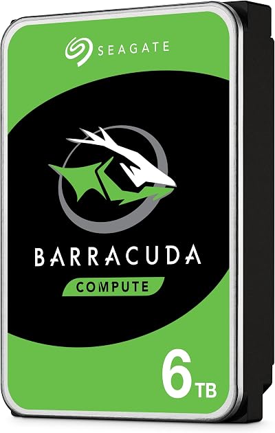 Seagate BarraCuda 6TB Internal Hard Drive HDD 3.5" SATA 6Gb/s 5400 RPM 256MB