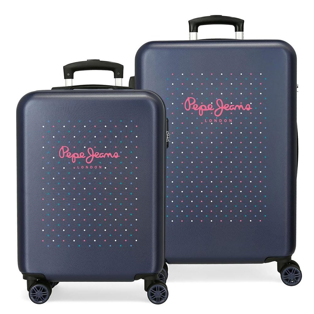 Pepe Jeans Molly Multicoloured Luggage Set 55/68 cm Rigid ABS Combination lock 104 Litre 4 Double Wheels Hand Luggage