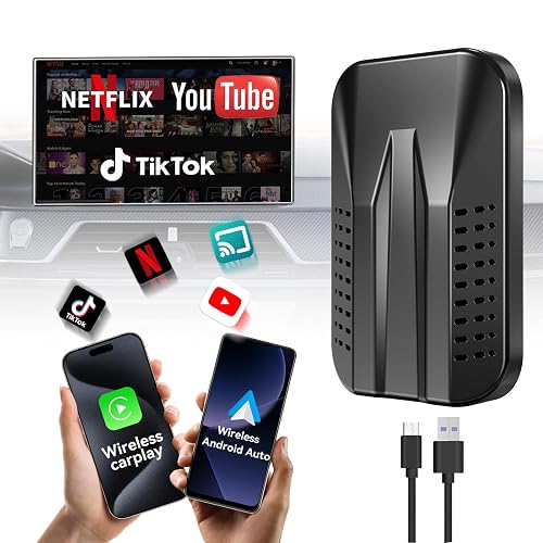 4-in-1 Wireless CarPlay & Android Auto Adapter, Compatible with N ...