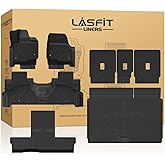 LASFIT Floor Mat& Cargo with Backrest Mat for 7 Seats 2025 2026 Ford Expedition Max,TPE Easy Clean All Weather TPE Custom Fit for SUV Car Liners, 1st& 2nd& 3rd& Cargo Liner, Black 5pcs