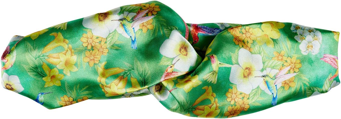 Bodylife Headband Heavenly Humming Birds Faux Silk Head band, Multicolor - Image 3