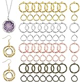 PH PandaHall 80pcs Round Open Back Bezel Hollow Frame Pendants, 4 Colors Open Bezels for Resin Round Open Bezel Connector Charms for Necklaces Bracelet Earrings Jewelry Making, 15mm/24mm