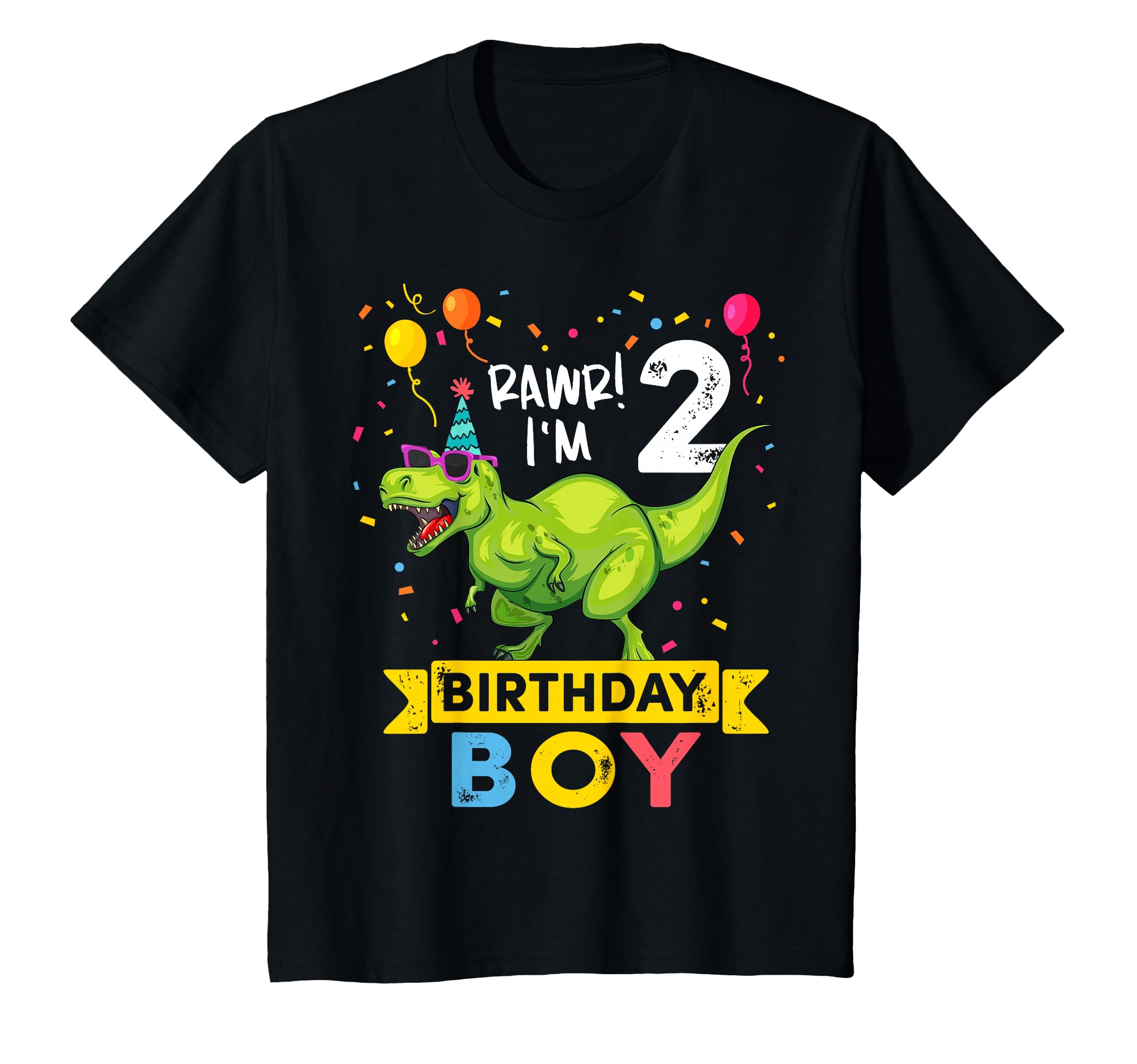 Photo 1 of 2 Year Old Boy T Rex Dinosaur 2nd Birthday T-Shirt