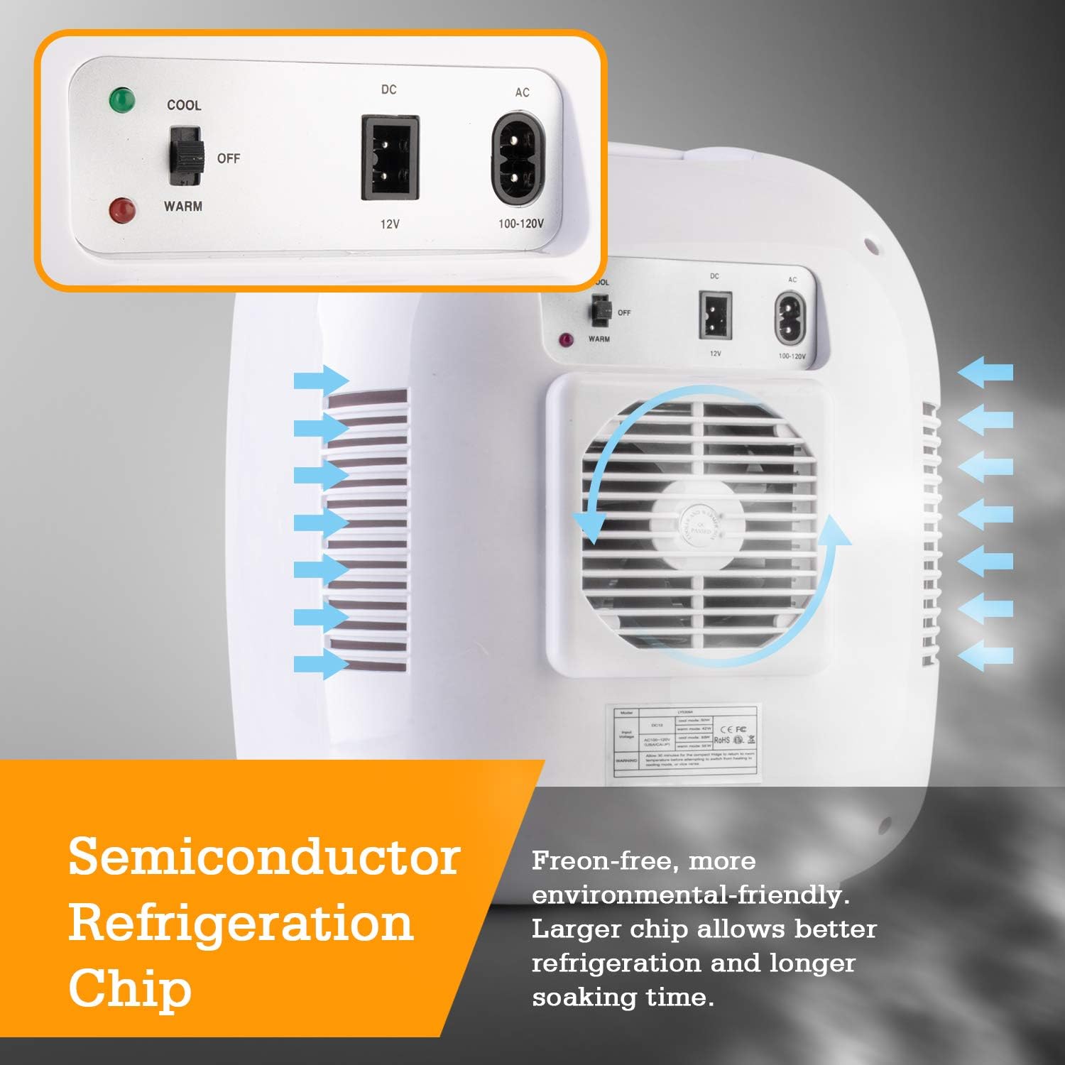 AstroAI Mini Fridge 9 Liter/12 Can Portable Whitle