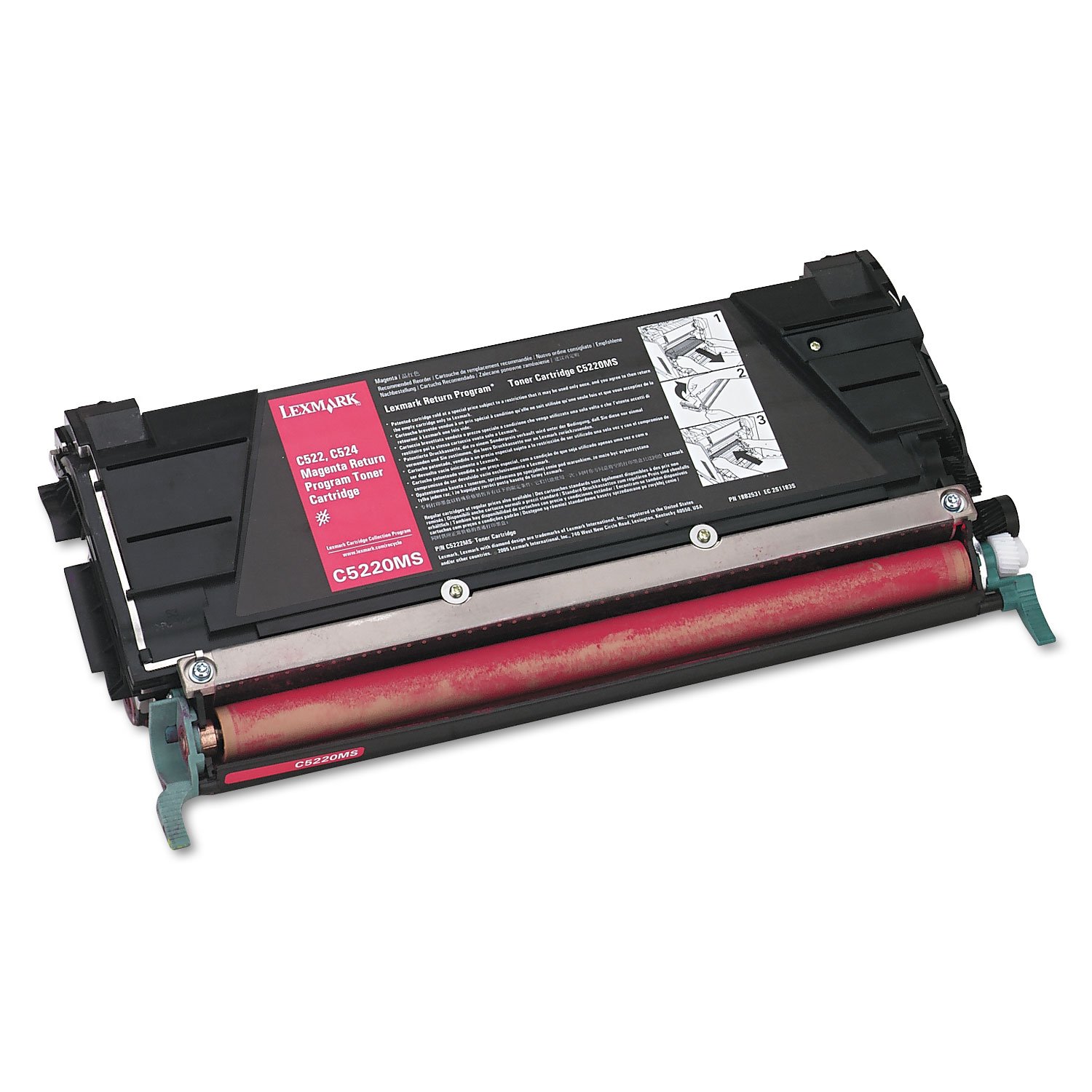 Lexmark C5220MS magenta / red colour laser cartridge C5222MS for C522 C524 , C522n, C524n, C524dn C524dtn C530 C530DN C532 C532DN C530N C532N C534 C534N C534DN C534DTN