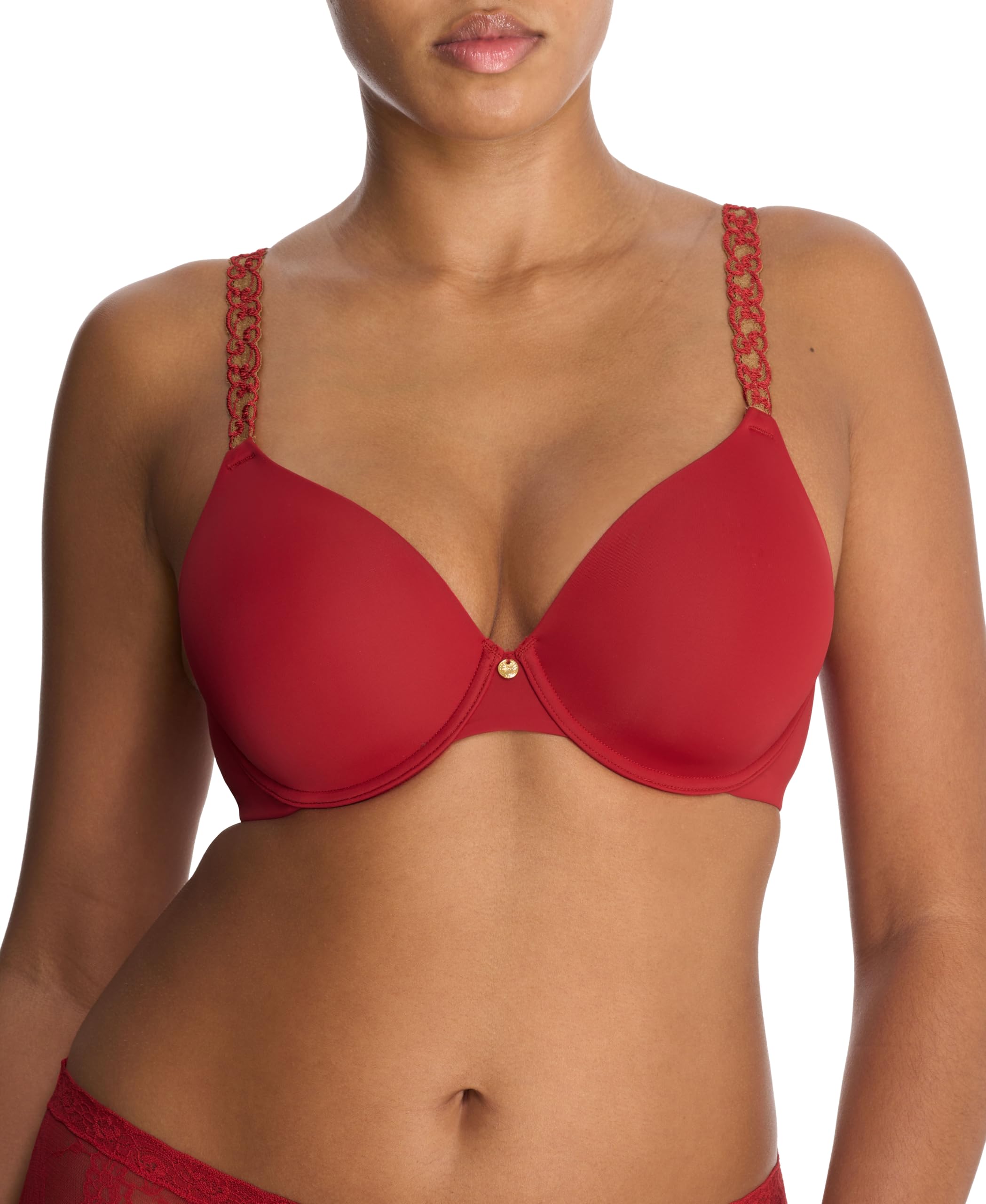 Natori Women’s Pure Luxe Custom Coverage Contour Underwire, Samba/Biscuit