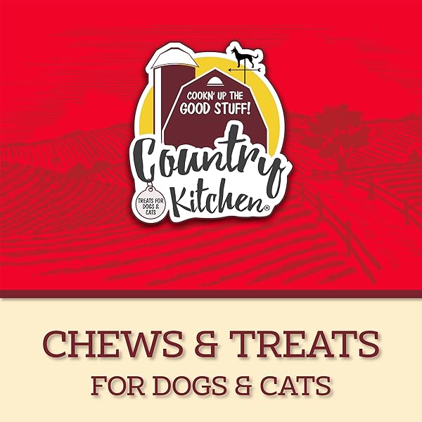 COUNTRY KITCHEN RAWHIDE FREE CHICKEN DOG CHEWS, FOR SMALL DOGS, MADE WITH REAL CHICKEN, NO WHEAT, CORN OR SOY, 18 COUNT