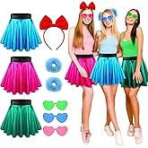 Zoooyawn 9 Pcs Halloween Anime Hero Costume Accessories Headband Heart Sunglasses Hair Scrunchies Skirt Party Cosplay