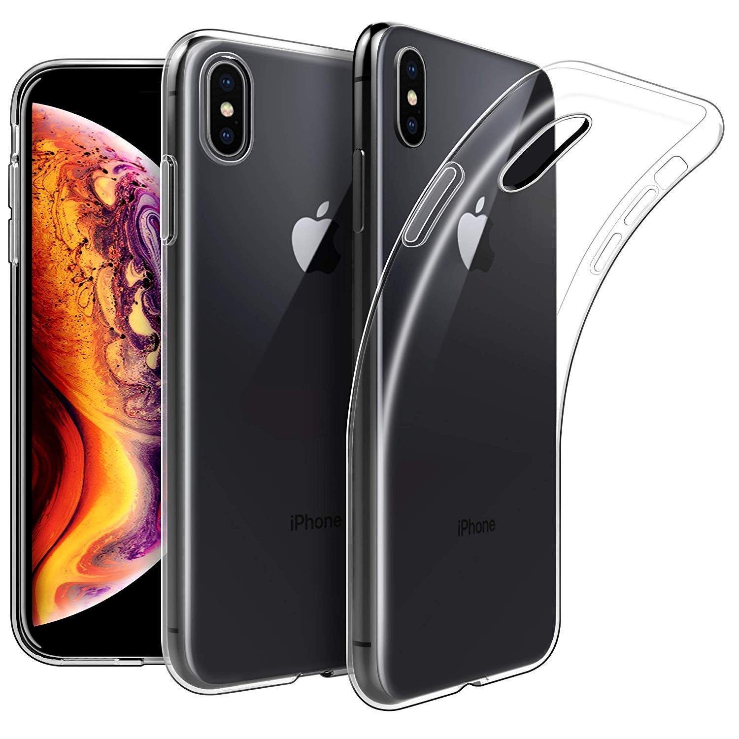 KP TECHNOLOGY iPhone XS Max - Clear Case Ultra Thin Transparent Silicone Gel Cover for iPhone XS Max (iPhone XS Max, Clear)