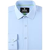 Tom Baine Men's Performance Stretch Long Sleeve Solid Button Down Shirt