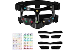 Nose Guard for Broken Nose, 5.9x3.74 in Adjustable Face Shield with Pads Star Stickers Guard Sports Training Face Mask Nose P