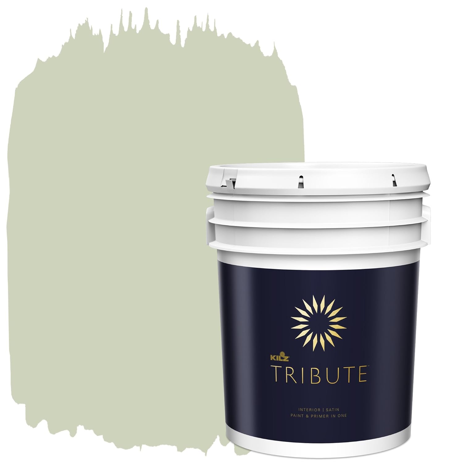 KILZ TRIBUTE Interior Satin Paint and Primer in One, 5 Gallon, Palo