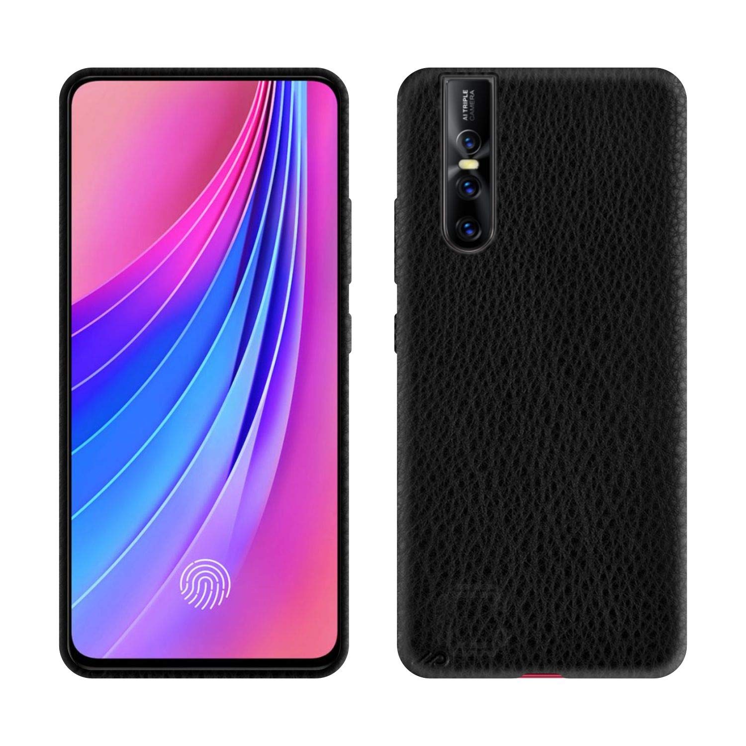 Case Creation Back Cover for Vivo V15 Pro 2019,Soft Leather case Pure