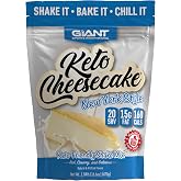 Giant Sports Keto Cheesecake Shake Mix - Delicious Low Carb, Ketogenic Diet Gluten Free Powder Mix - Meal Replacement - Works Great with Almond Milk - New York Style (20 Serving Bag)
