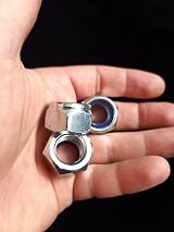LLB M16 Locking Nyloc Hex Nut 16mm Galvanised Steel Zinc Box of 6 view 6