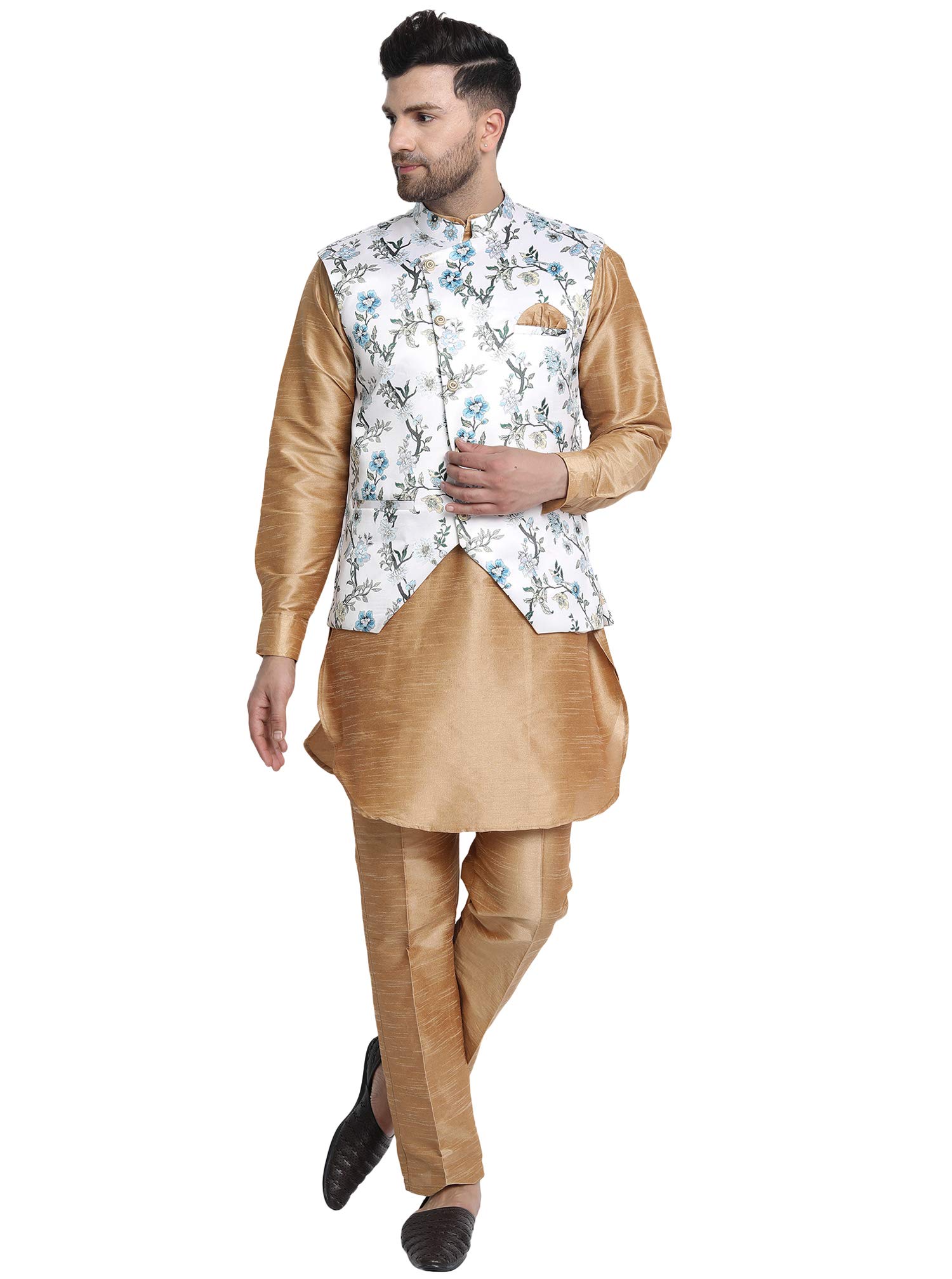 SKAVIJ Men's Kurta Pajama and Jacket