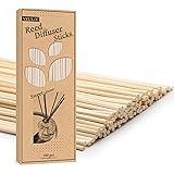 VFULIE 100PCS Reed Diffuser Sticks, 10 Inch Natural Rattan Wood Sticks Essential Oil Aroma Diffuser Sticks Refill Replacement