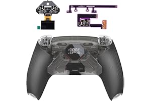 eXtremeRate SPARK Back Paddles Kit for PS5 Controller BDM-030 040 050 060 Models,OLED Display + Clicky Trigger Stops + Rubber