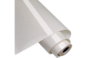 Bonnyhtv 12" x 20ft Rainbow White Glitter HTV Heat Transfer Vinyl Roll, Glitter Iron on Vinyl for Cricut & Silhouette Cameo, Glitter Vinyl for DIY Design Shirts Festival Gifts (Rainbow White)