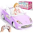 HapKid Purple Remote Control Car for Girls, 1:18 Scale RC Cars with LED Light, 2.4 GHZ Pink Truck Toy for Toddlers Kids, Birthday R/C Toys for Boys Girls Aged 4-7 (Batteries Not Included)