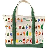 The Very Hungry Caterpillar Zippered Tote Bag with Inner Pocket - World of Eric Carle Gift for Book Lovers