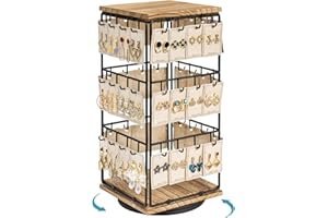 Yoimori 360 Rotating Earring Display Stands for Selling, Earring Rack Display Holder Organizer Stand, Jewelry Display for Ven