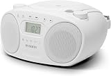 Roberts ZOOMBOXFM AM/FM CD Boombox with Bluetooth White view 3