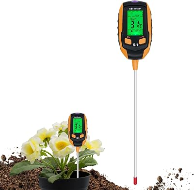 Mcbazel 4-in-1 Soil Meter PH Temperature Moisture Light Gardening Tool