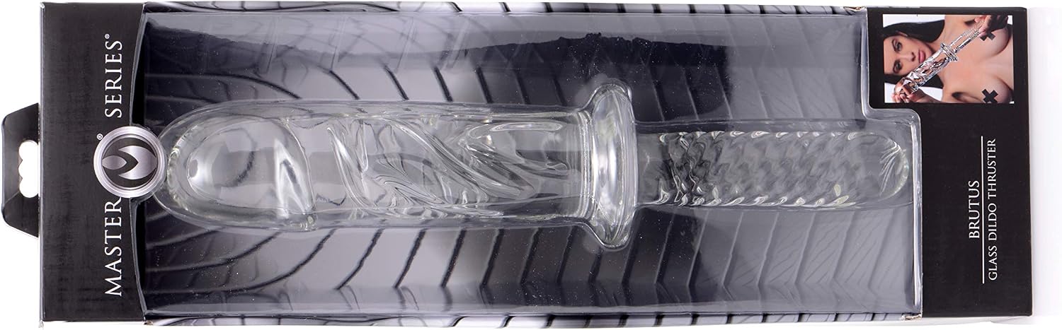 Master Series Brutus Glass Dildo Thruster - Image 5