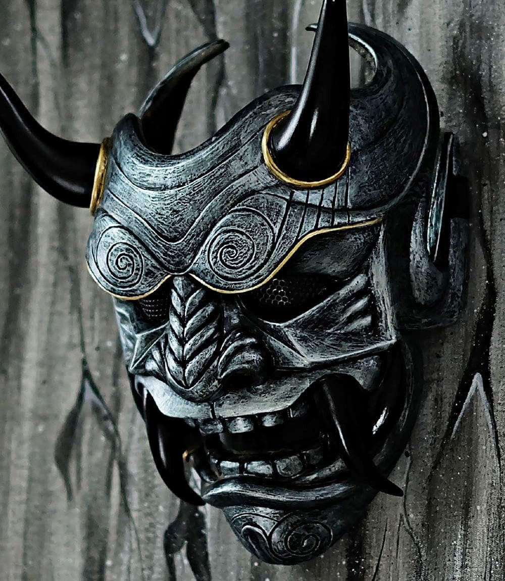 Amazon Co Jp Tripple 777 サムライアサシンデーモンオニ エアソフトマスク 銃 ハロウィンコスチューム 忍者戦士 悪のコスプレ シルバー Da04 スポーツ アウトドア