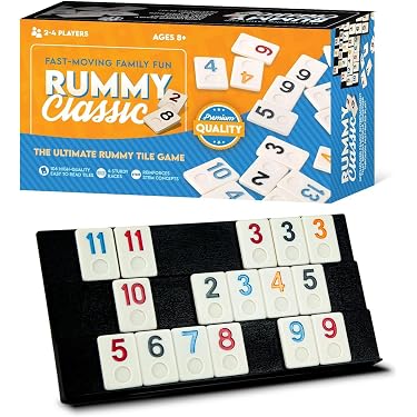 Tradeopia Travel Rummy Game Set, Includes 4 Sturdy Racks, and a