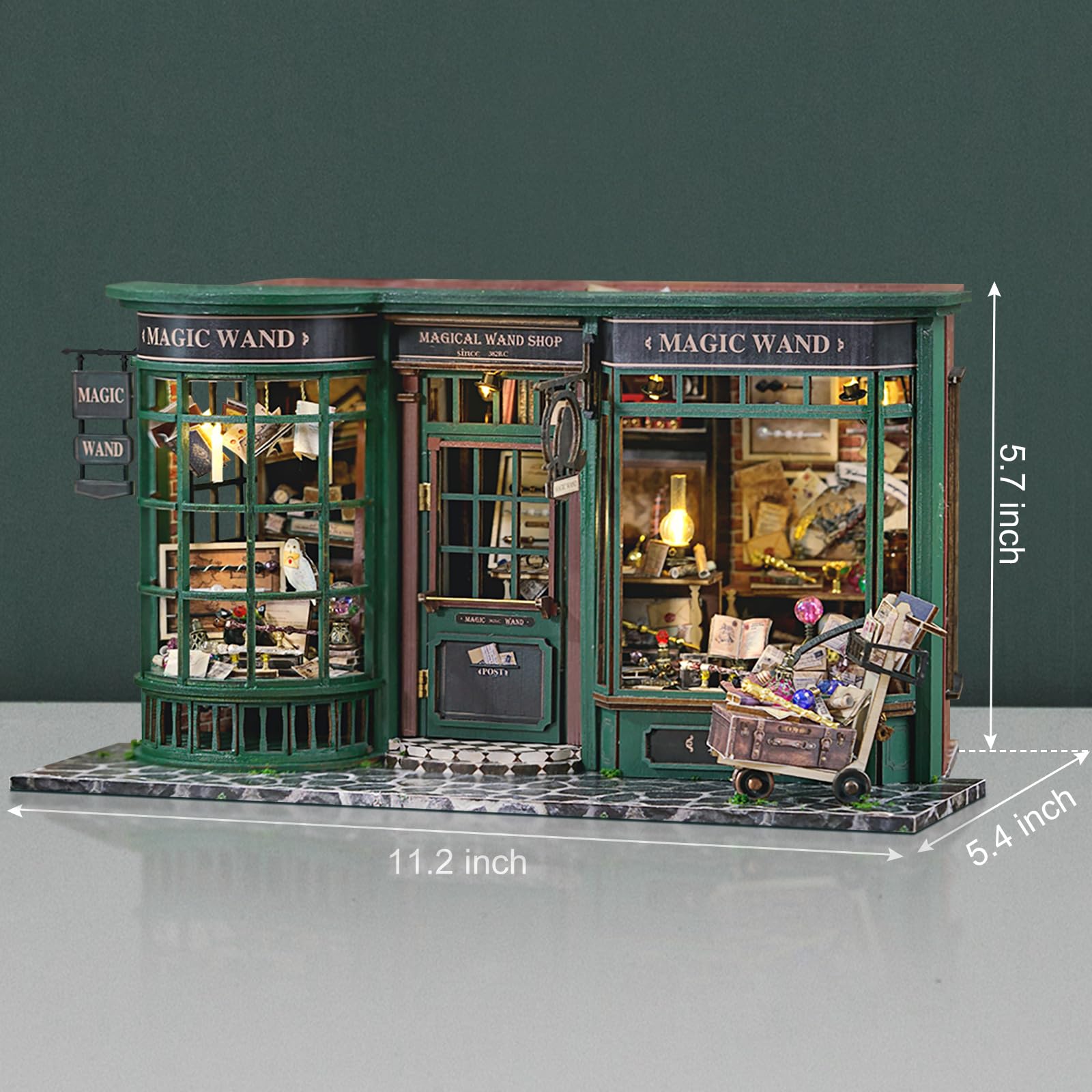 GuDoQi DIY Miniature House Kits, DIY Miniature Dollhouse Kit with Furniture, Tiny House Kits 1:24 Scale, Creative DIY Crafts for Adults Teen, Christmas Birthday Gifts, Magic Shop