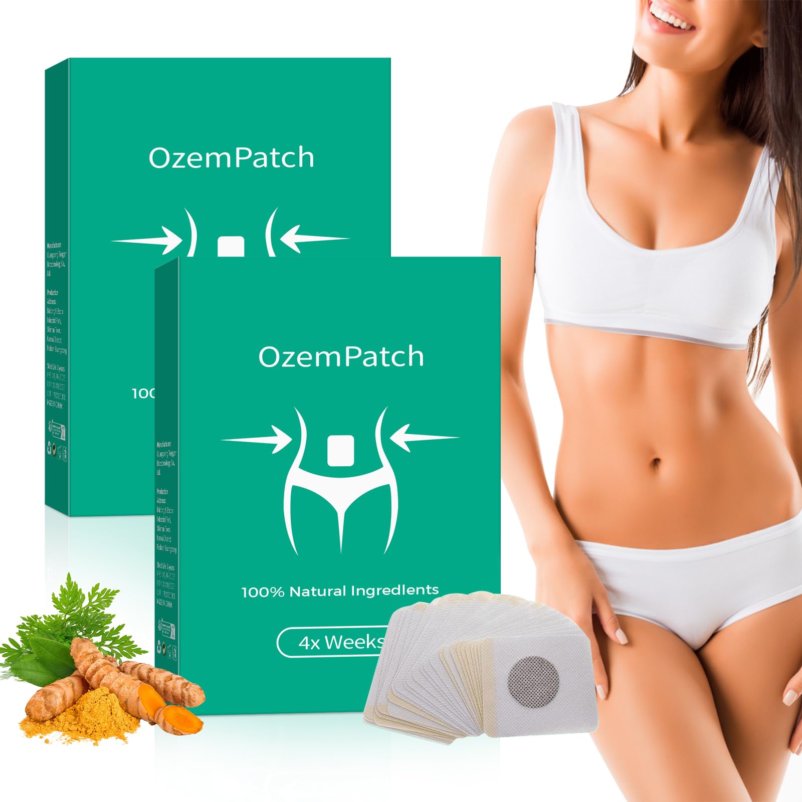 Photo 1 of 60PCS Ozempatch Natural Ingredients Firming Patch, Ozem Patches, Moisturizing Body Patches for Women and Girls, 2 Boxes