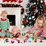 FEPITO 12 Pcs Christmas Wind Up Toys Snowman Reindeer Kids Party Bag Stocking view 5