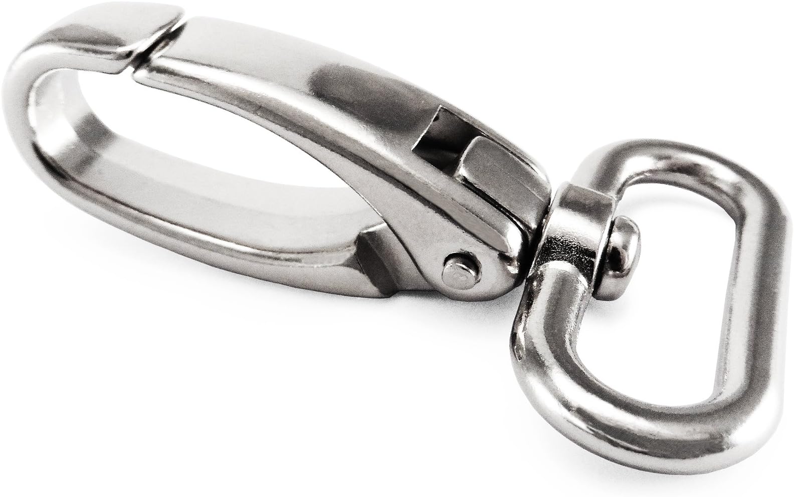 5 pcs - Green Grizzly - 25 mm - Bag Clasps Lobster Swivel Trigger Clips Snap Hook - Nickel - ATB