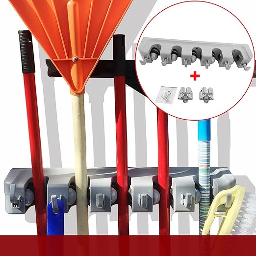 Doko In Fregona Y Escoba Organizador De Soporte De Pared Accesorio