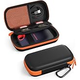 ProCase Hard Case for SanDisk Extreme Portable SSD (New/Old Model) -Orange | Fits SanDisk Extreme Pro Portable SSD (New USB4 &amp; Old), 500GB-8TB USB-C, EVA Shockproof Travel Case with 2 SD Card Slots
