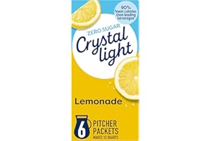 CRYSTAL LIGHT LEMONADE DRINK MIX - MAKES 12 QUARTS (6 x 2 QUART PACKS) - AMERICAN IMPORTED