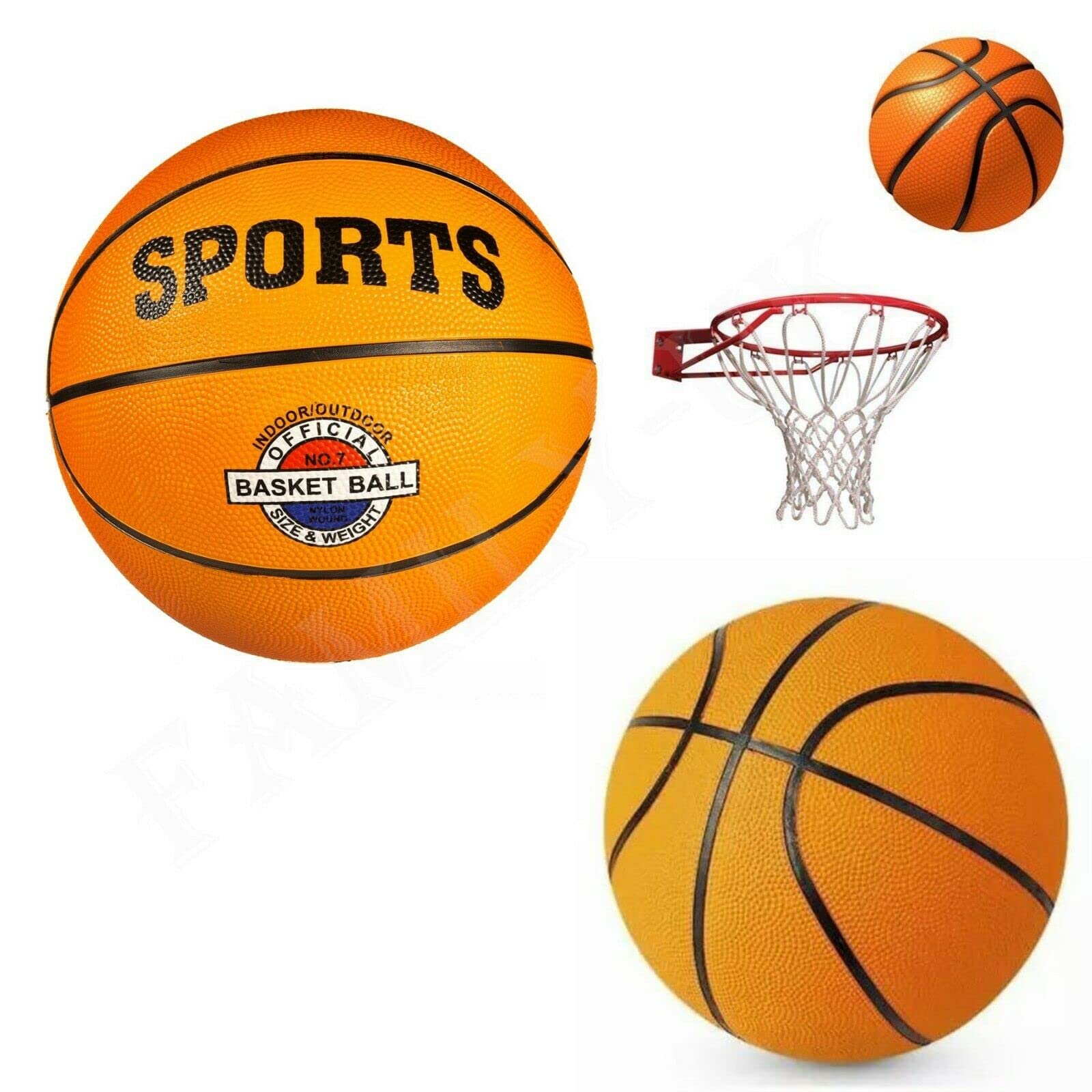 AL-FAHMI BASKETBALL SIZE 7 INDOOR/OUTDOOR GAME ADULT BOYS GIRLS BASKETBALL ONLY/BASKETBALL+PUMP (SIZE 7 BALL ONLY)
