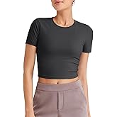 G4Free Workout Shirts Women Slim Fit Athletic Gym Work Out Tops Crop Short Sleeve Basic Yoga Tshirts Casual Summer