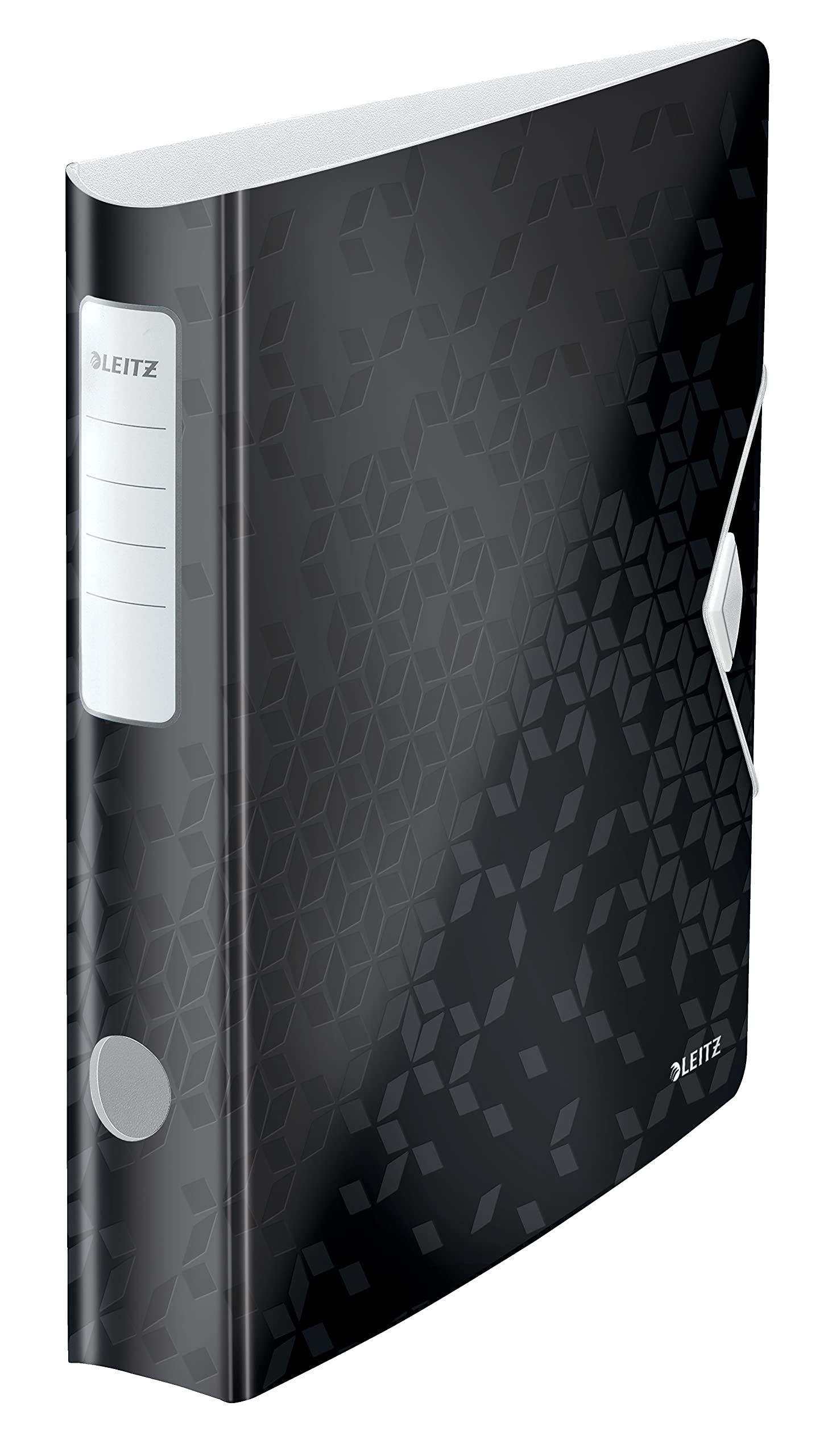 Leitz A4 Lever Arch File Active, Black, Curved spine 65mm width, Elastic fastening, Light polyfoam, WOW Range, 11070095