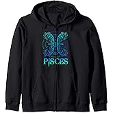 Two Fish Zodiac Sign Symbol Horoscope Pisces Zip Hoodie
