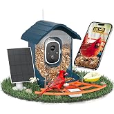 DOCOON Smart Bird Feeder with Camera, 2K HD AI Identify Birds Species, Bird Watching Camera with Solar Panel, Gift for Mom Dad Birdlovers