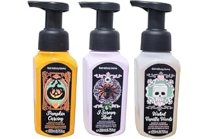 Bath & Body Works Foaming Hand Soap 259 ml, 3-Pack (Pumpkin Carving, I Scream Float, Wicked Vanilla Woods)