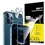 NEW'C 4 Pack, 2 Pack Screen Protector for iPhone 12